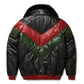 Men's Multicolor V-Bomber Leather Jacket