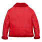 Men's Red B3 Icon Military Shearling Bomber Jacket