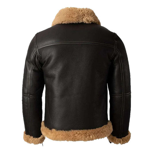 Men's B3 1940s Battle Bomber Shearling Fur Jacket