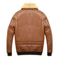 Men’s Aviator Camel A2 Shearling Bomber Leather Jacket