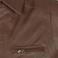 Men's Brown Vortex Leather Bomber Jacket