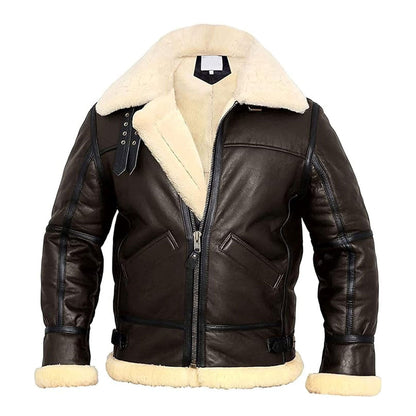 Men's Real Aviator Shearling Leather Jacket