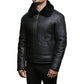 Men's Black Real Shearling Leather Jacket