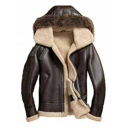 Men’s Brown Fur Shearling Leather Jacket