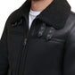 Men's Black Real Shearling Leather Jacket