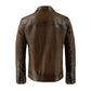 Men's Brown Vintage Phonics Leather Jacket