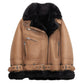 Women's Notch Moto Sheep Leather Shearling Jacket