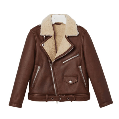 Men's RAF B3 Shearling Fur Bomber Leather Jacket