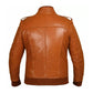 Men's Tan Touring Motorcycle Leather Jacket