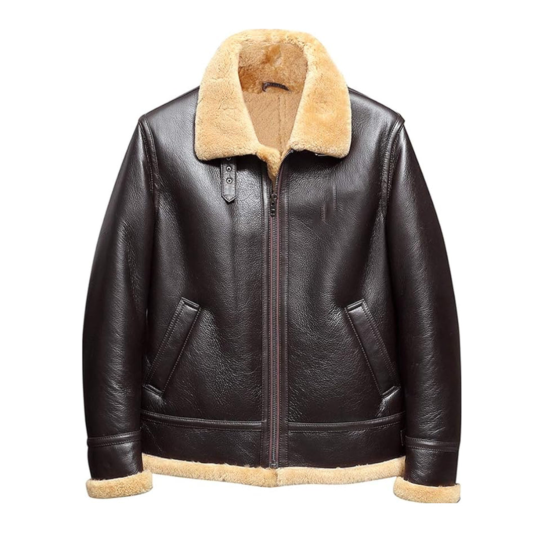 Men's B-3 Shearling Strongest Thermal Leather Jacket