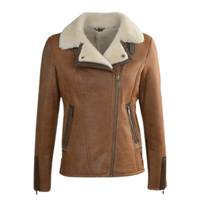 Women’s Jane Aviator Sheepskin Bomber Jacket