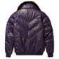 Men's Purple V-Bomber Leather Jacket