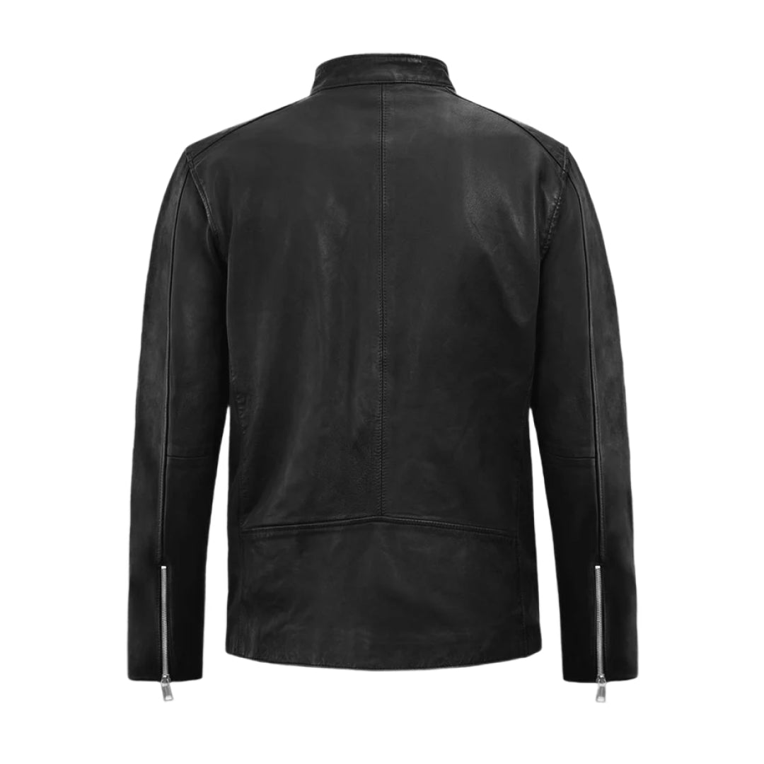 Men's Black Zephyr Leather Jacket